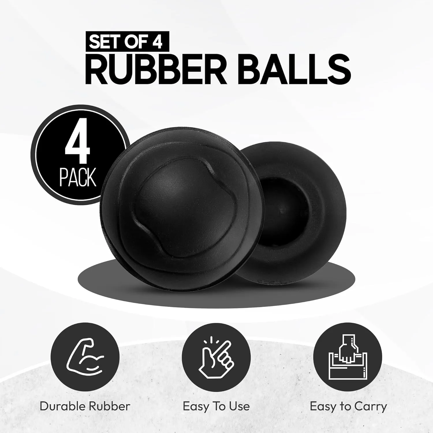Stabilizing Rubber Ball Feet for Helinox Camping Chair - Durable Outdoor Chair Leg Cap, Help Stability on Rugged and Uneven Surfaces (Black, 55mm)