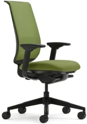Steelcase Green Mesh Back Reply Chair with Meadow Fabric Seat