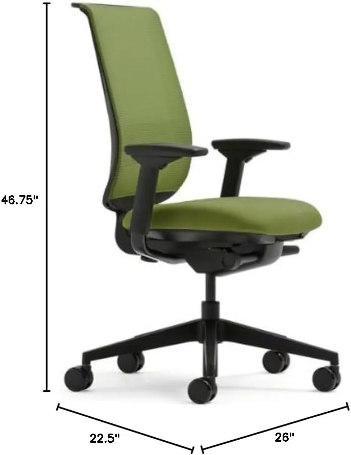 Steelcase Green Mesh Back Reply Chair with Meadow Fabric Seat
