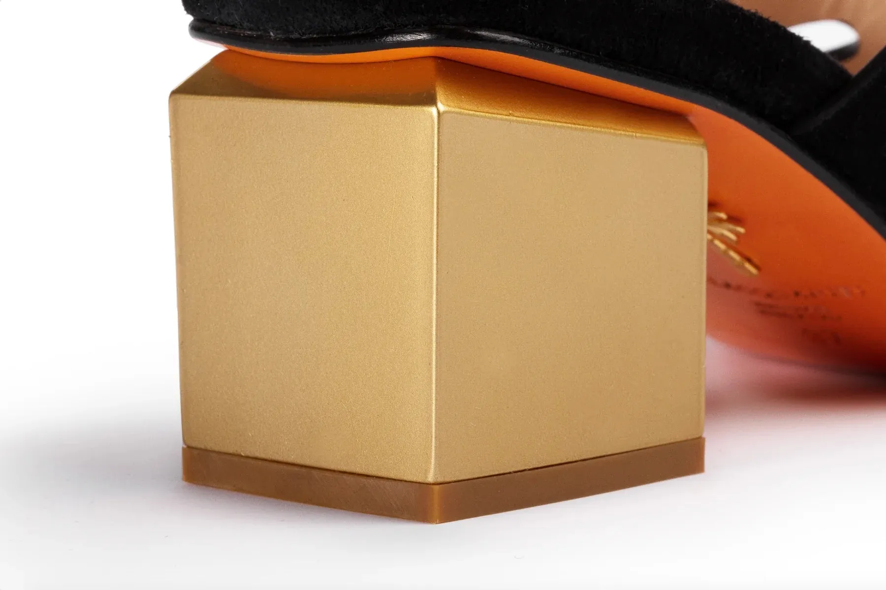 Stella Black Suede Block Heel Mules