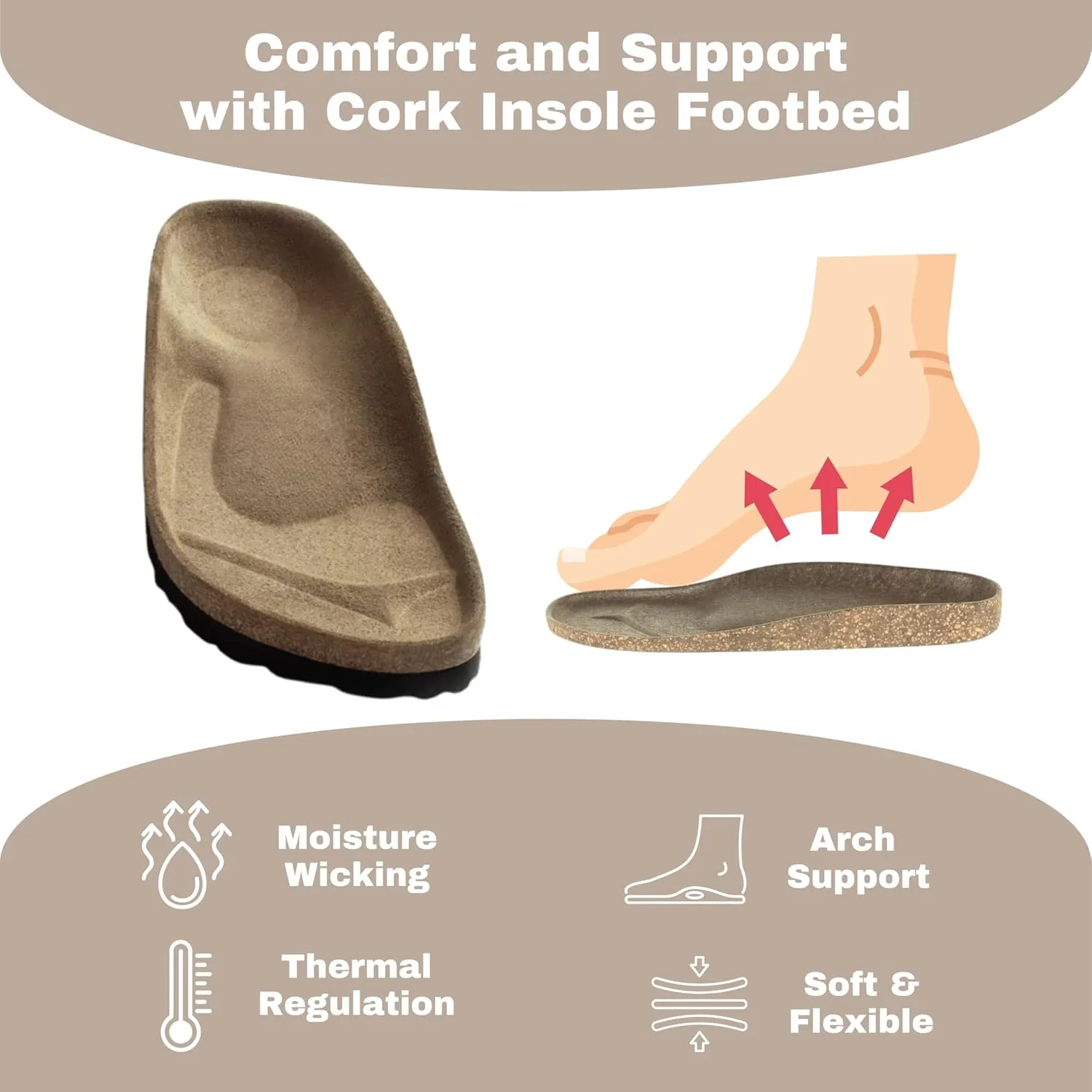 Suede Clogs for Women Men, Slip On Knock Off Boston Slippers Closed Toe with Cork Footbed and Arch Support, Indoor Outdoor Comfortable Mules