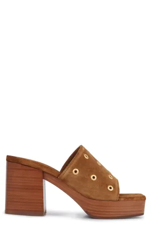 Suede mules