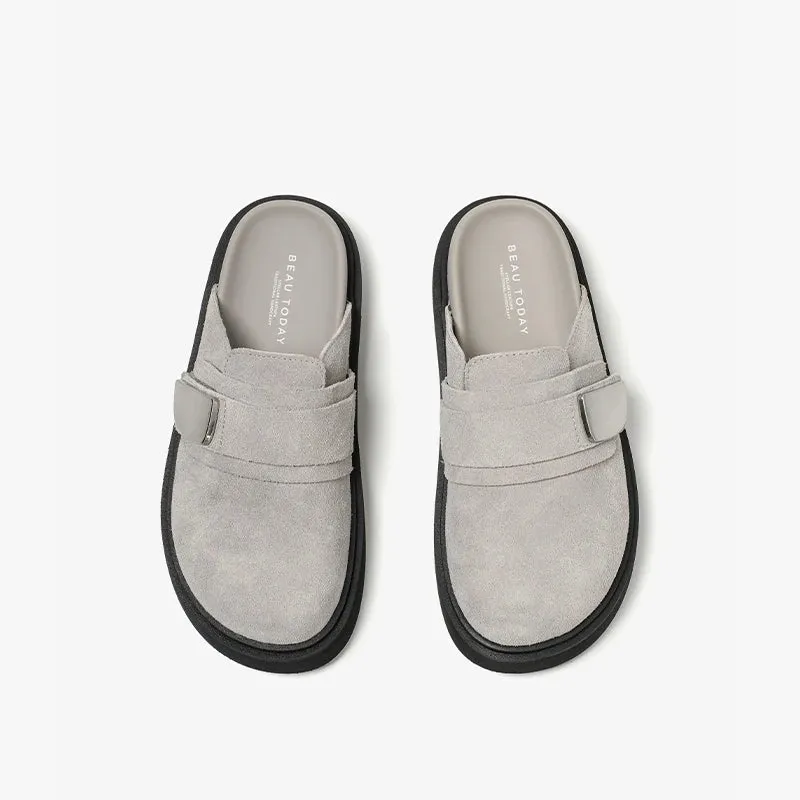 Suede Platform Mules
