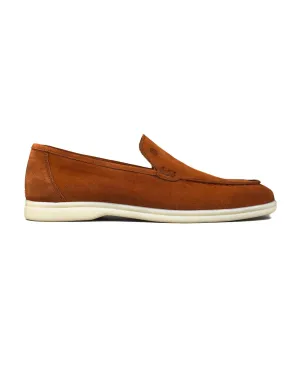 T-Allegro Cinnamon Brown Genuine Suede Leather Men's Loafer Shoe