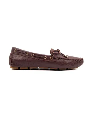 T-Larissa Dark Taba Genuine Leather Loafer Shoes for Women