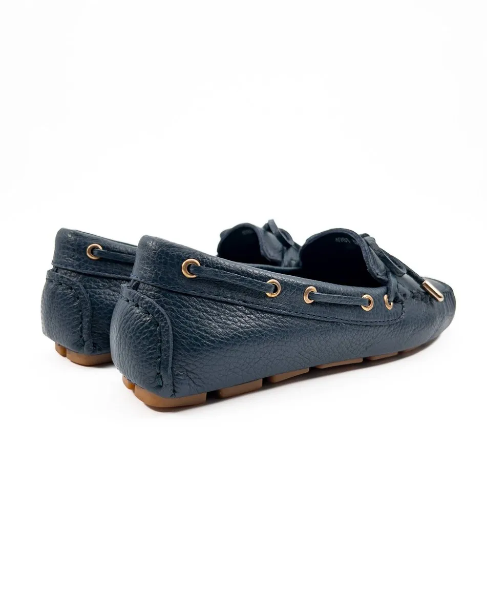 T-Larissa Women Denim Genuine Leather Loafer Shoes for Women