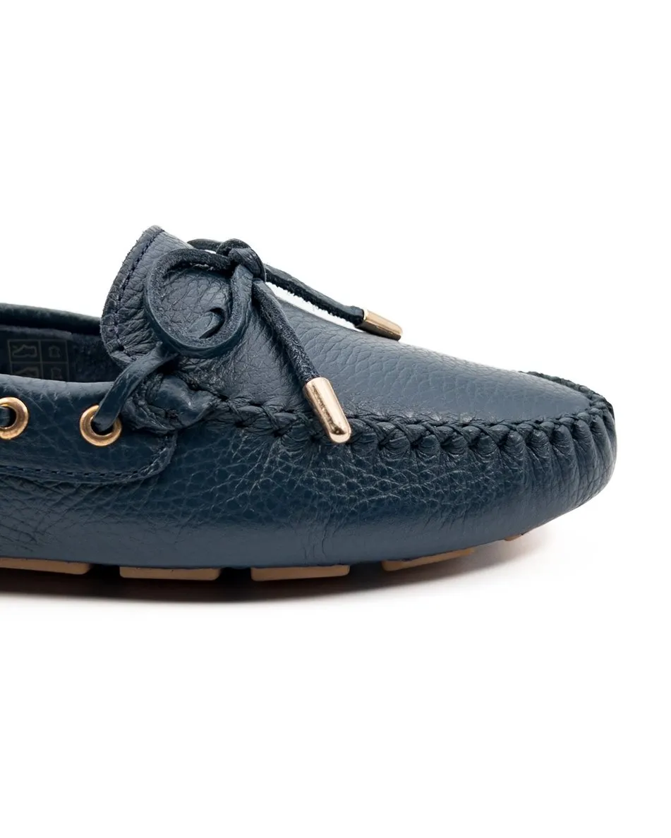 T-Larissa Women Denim Genuine Leather Loafer Shoes for Women