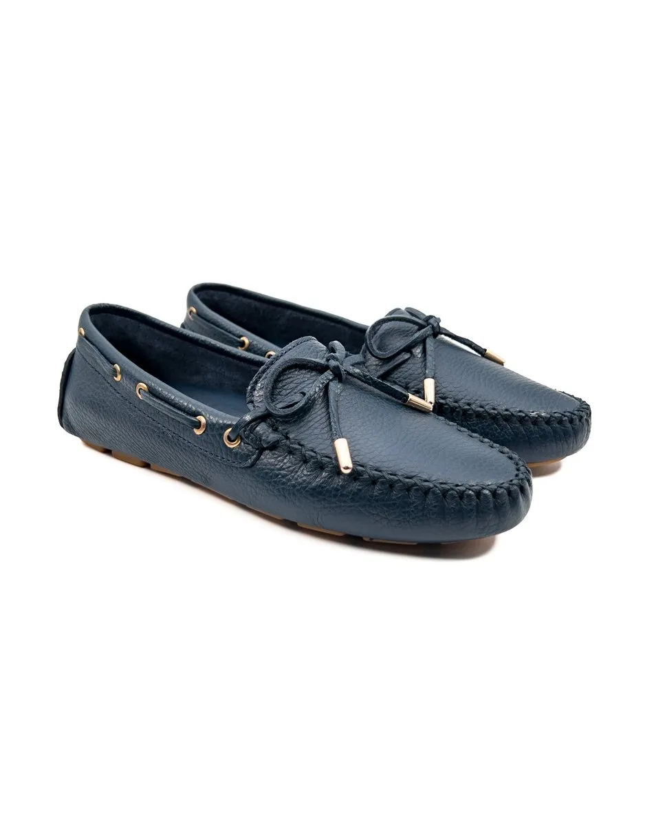 T-Larissa Women Denim Genuine Leather Loafer Shoes for Women