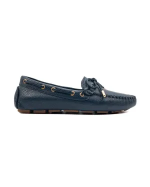 T-Larissa Women Denim Genuine Leather Loafer Shoes for Women
