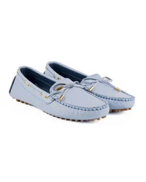 T-Patara Women's Light Blue Genuine Leather Loafer Shoes