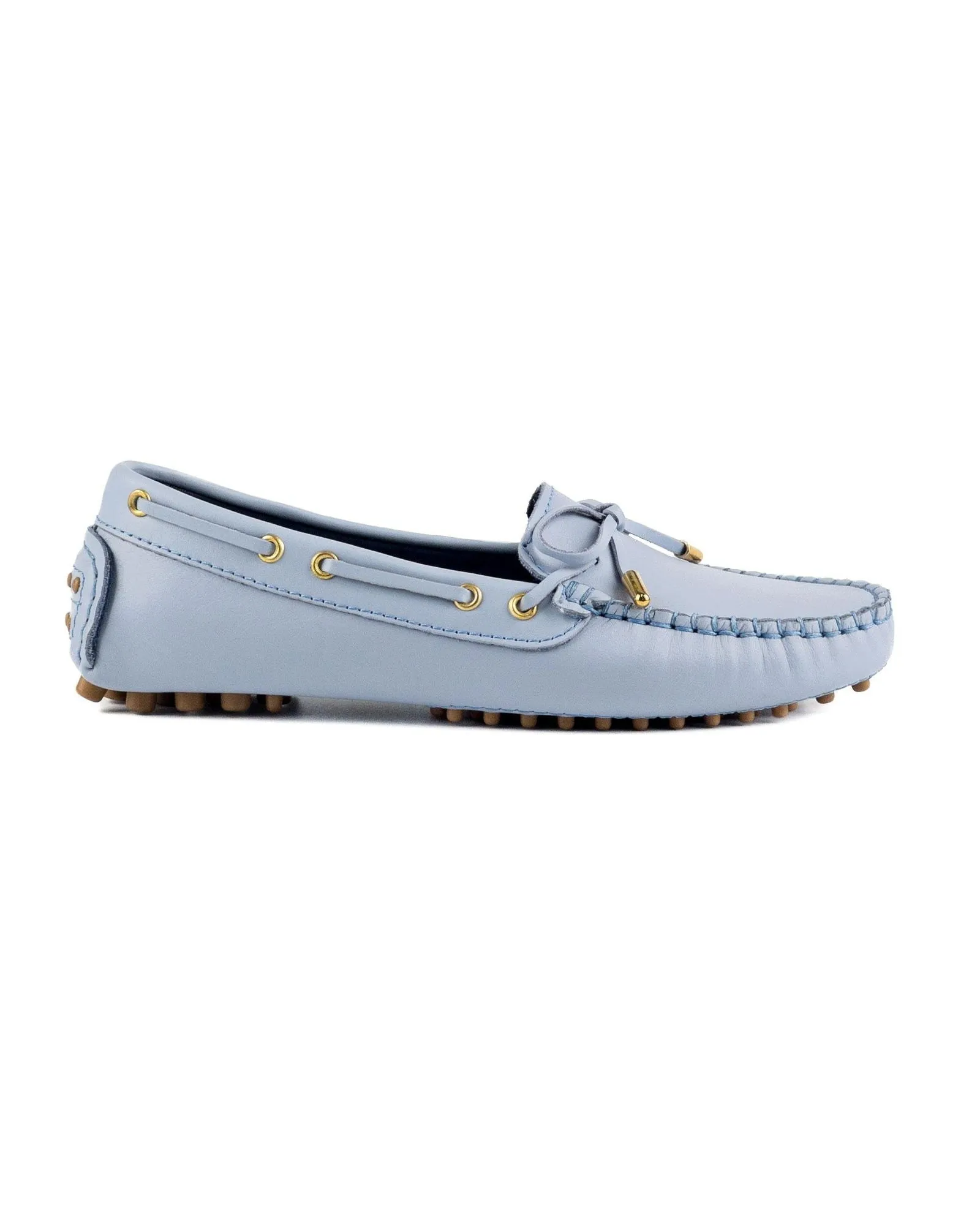T-Patara Women's Light Blue Genuine Leather Loafer Shoes