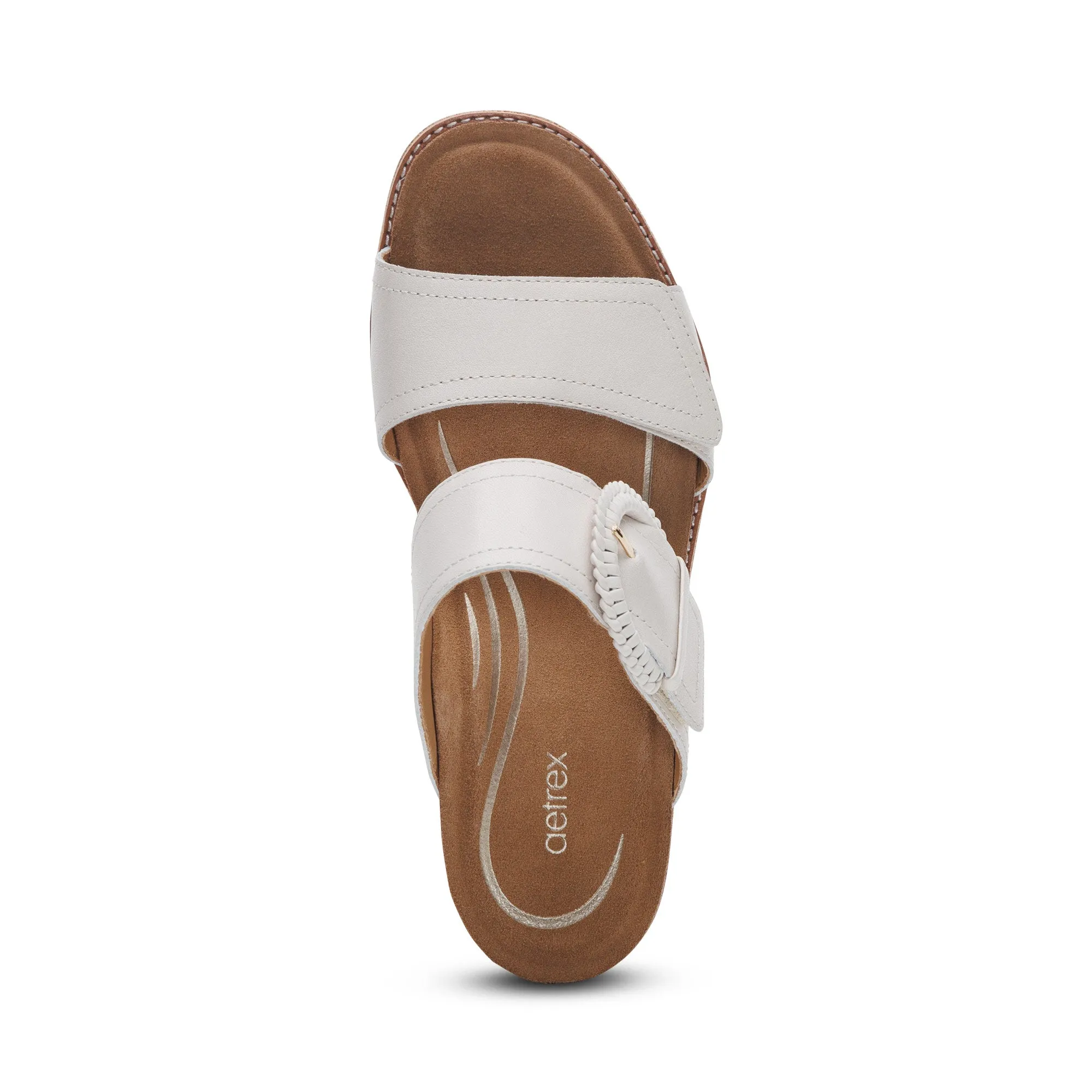 Tatiana Arch Support Heel Block Wedge Ivory