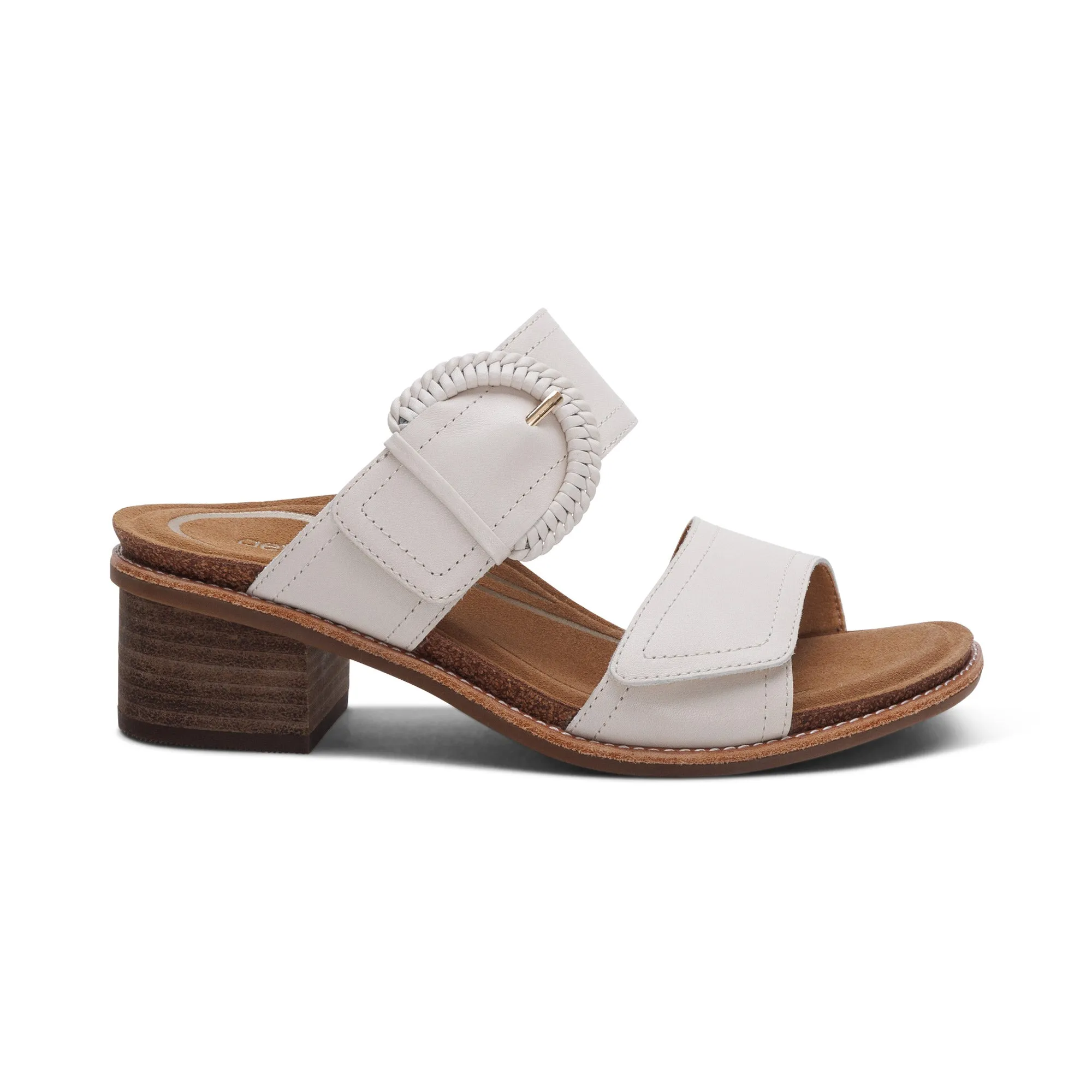 Tatiana Arch Support Heel Block Wedge Ivory