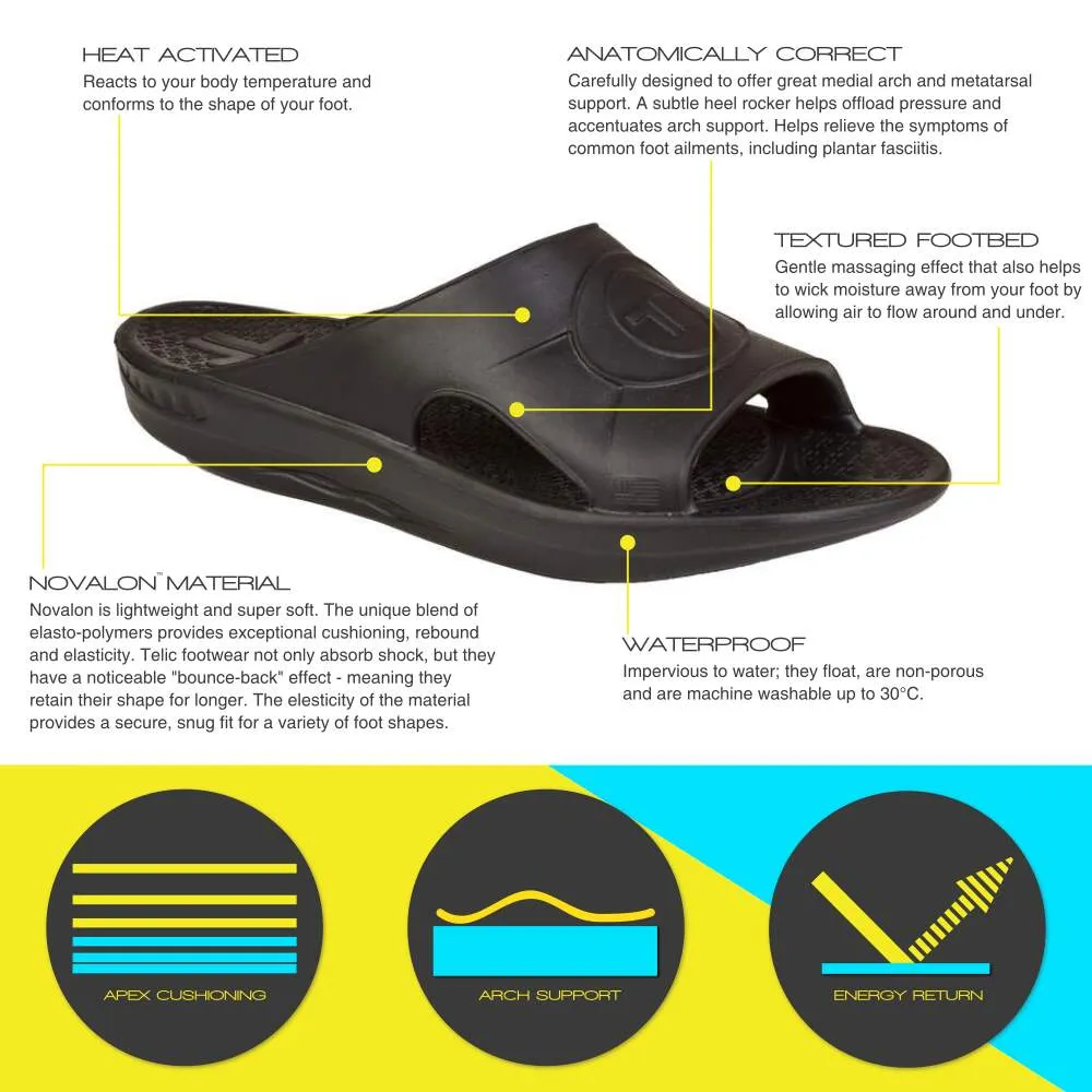Telic Slide Sandals - Midnight Black