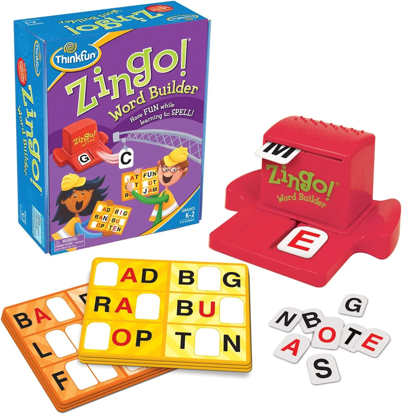 ThinkFun 7706-T Zingo Word Builder Early Reading Game - Award Winning Game for Pre-Readers and Early Readers