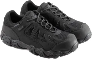 Thorogood Crosstrex Waterproof Athletic Safety Toe Work Shoes for Men - Lightweight Premium Leather and Mesh with Comfort Insole and Slip-Resistant Outsole; ASTM Rated, Black/Grey - 12 M