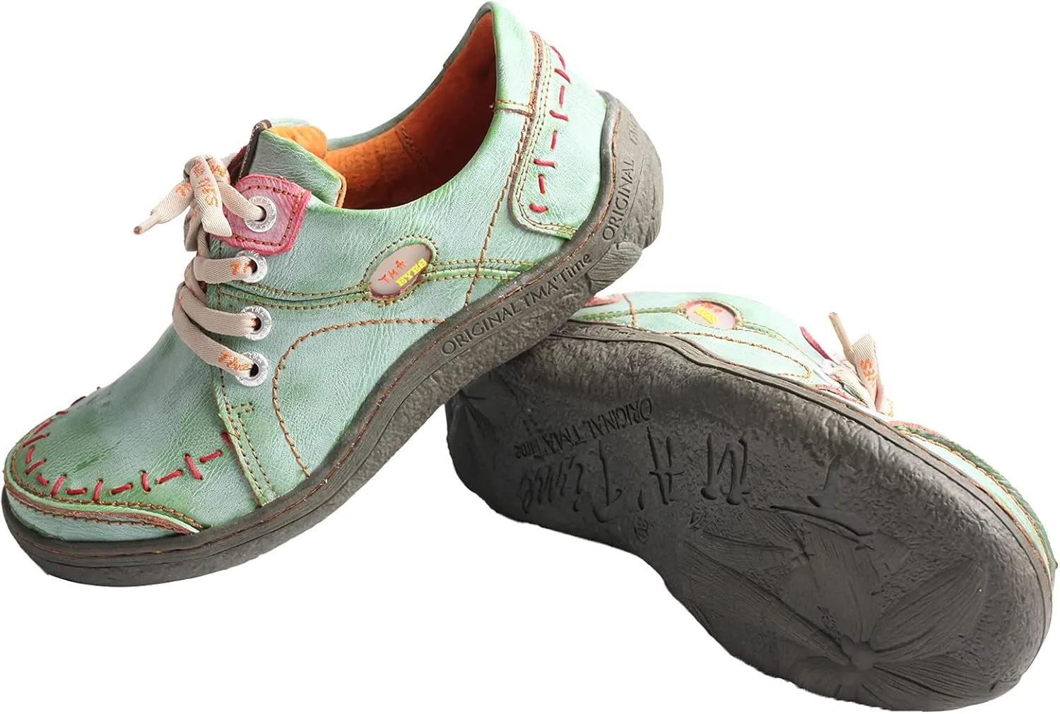 TMA EYES Hand Stitching Leather Women's Sneaker