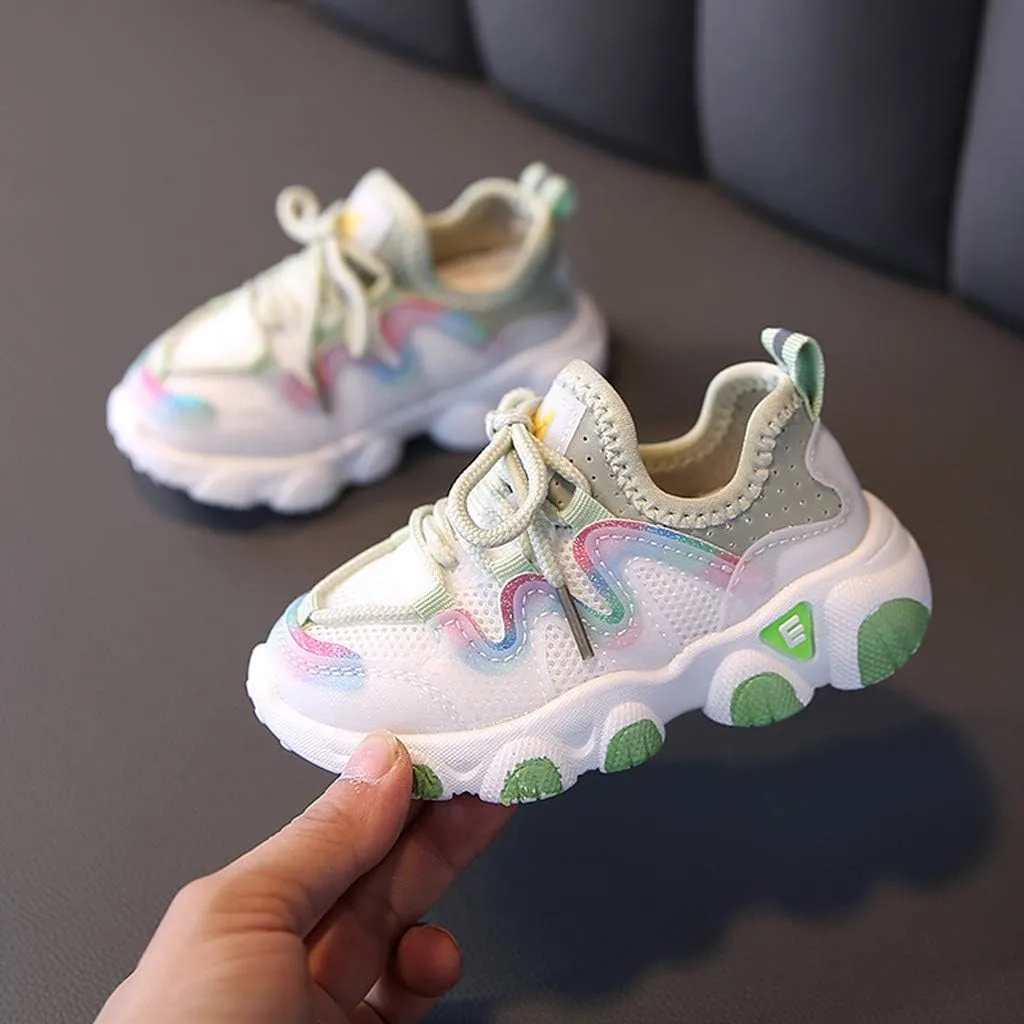 Toddler Boy Extra Wide Shoes Breathable Girls Infant Shoes Lace Up Baby Toddler Mesh Kids Soft High Top Shoes for Girls