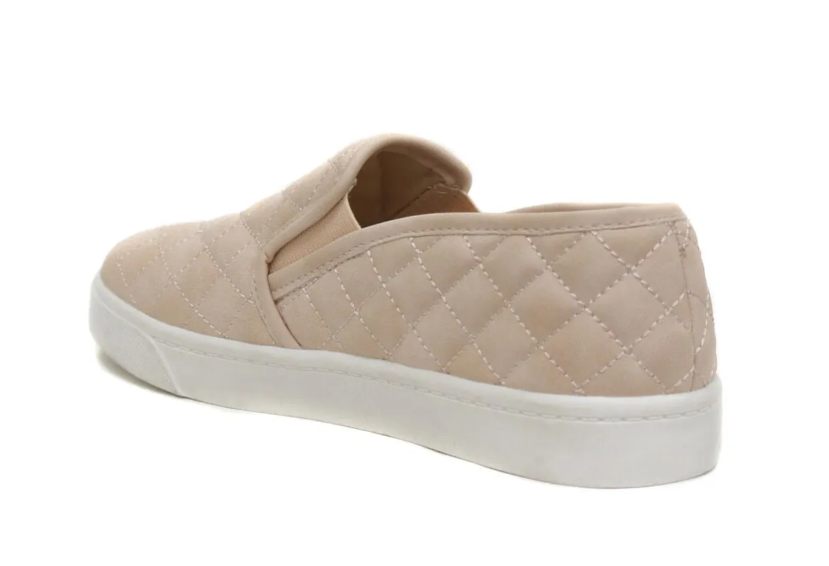 Toe Elastic Soda Rounded Slip International shipping Fashion Panel Alone Premium for less On Sneakers Blush Quilted