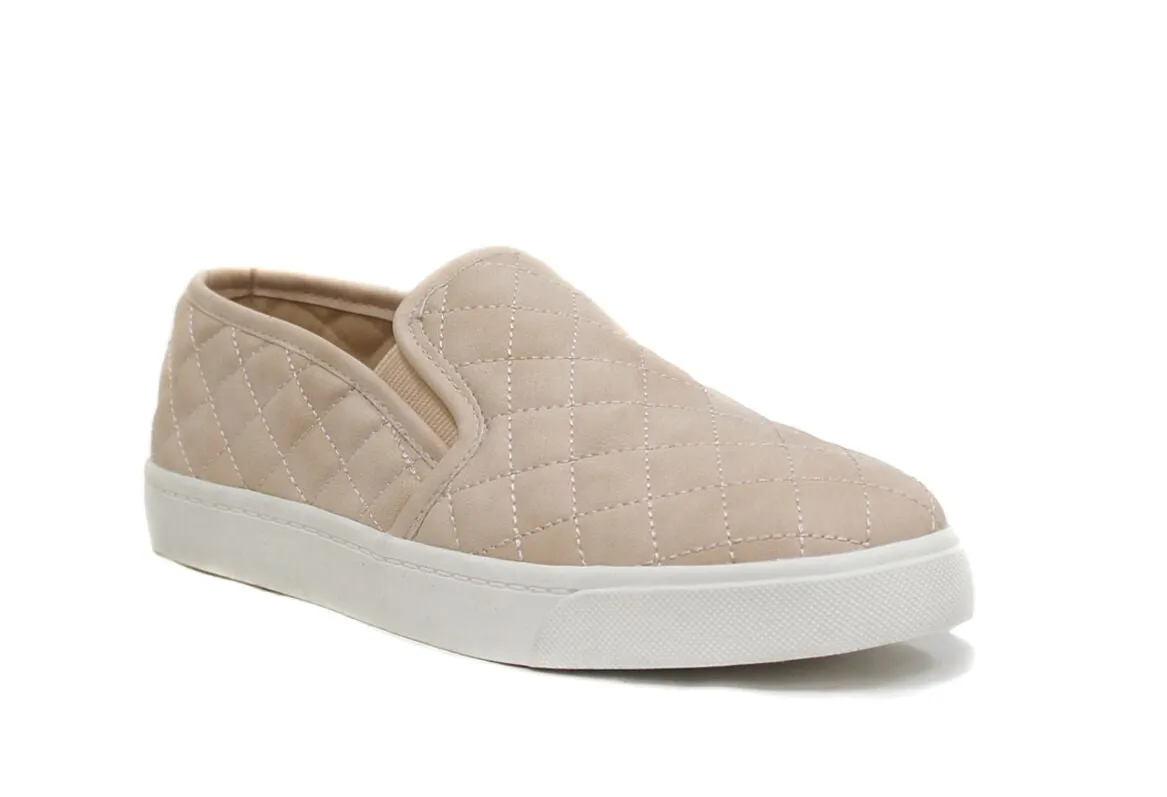 Toe Elastic Soda Rounded Slip International shipping Fashion Panel Alone Premium for less On Sneakers Blush Quilted