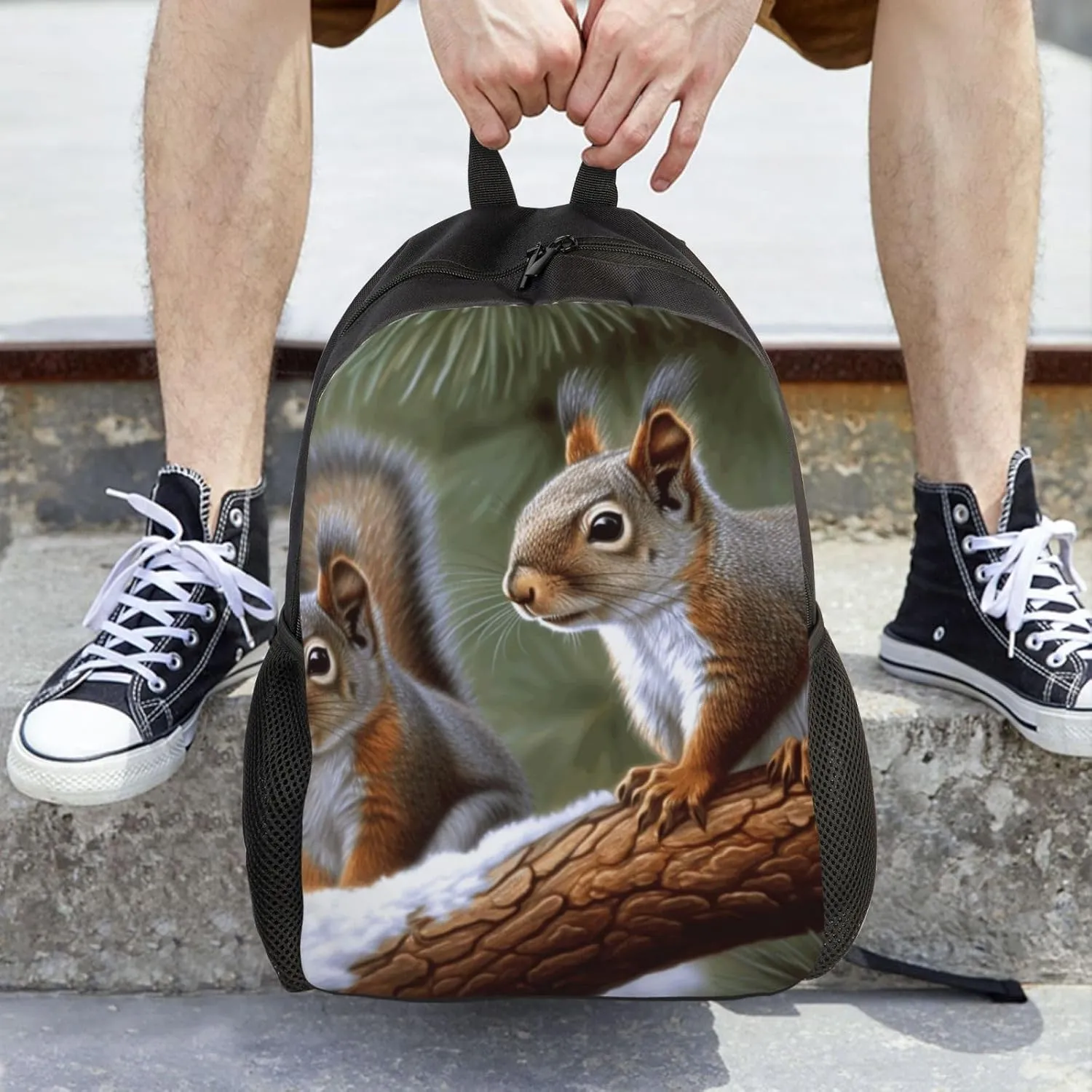 Travel Backpack for Women Men Lightweight 17 inch Laptop Bag Little Squirrel Backpack Casual Daypack