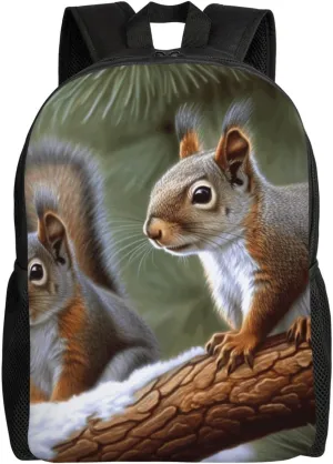 Travel Backpack for Women Men Lightweight 17 inch Laptop Bag Little Squirrel Backpack Casual Daypack