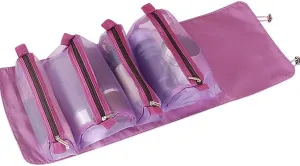Travel Cosmetic Bag Women Mesh Make Up Box Bags Beautician Toiletry Makeup Brushes Lipstick Storage Organizer(D)