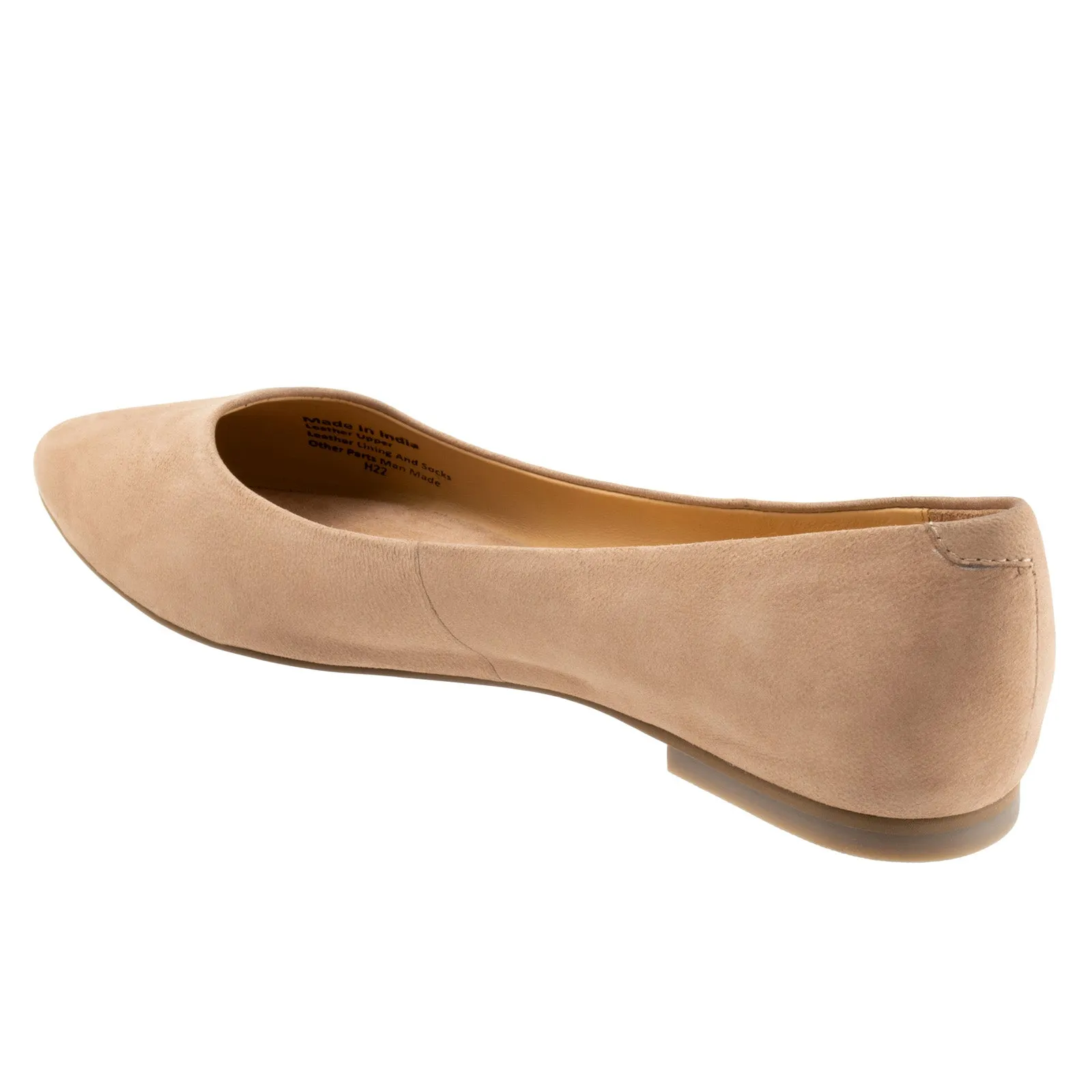 Trotters Estee T1556-107 Womens Brown Extra Wide Nubuck Loafer Flats Shoes