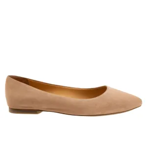 Trotters Estee T1556-107 Womens Brown Extra Wide Nubuck Loafer Flats Shoes