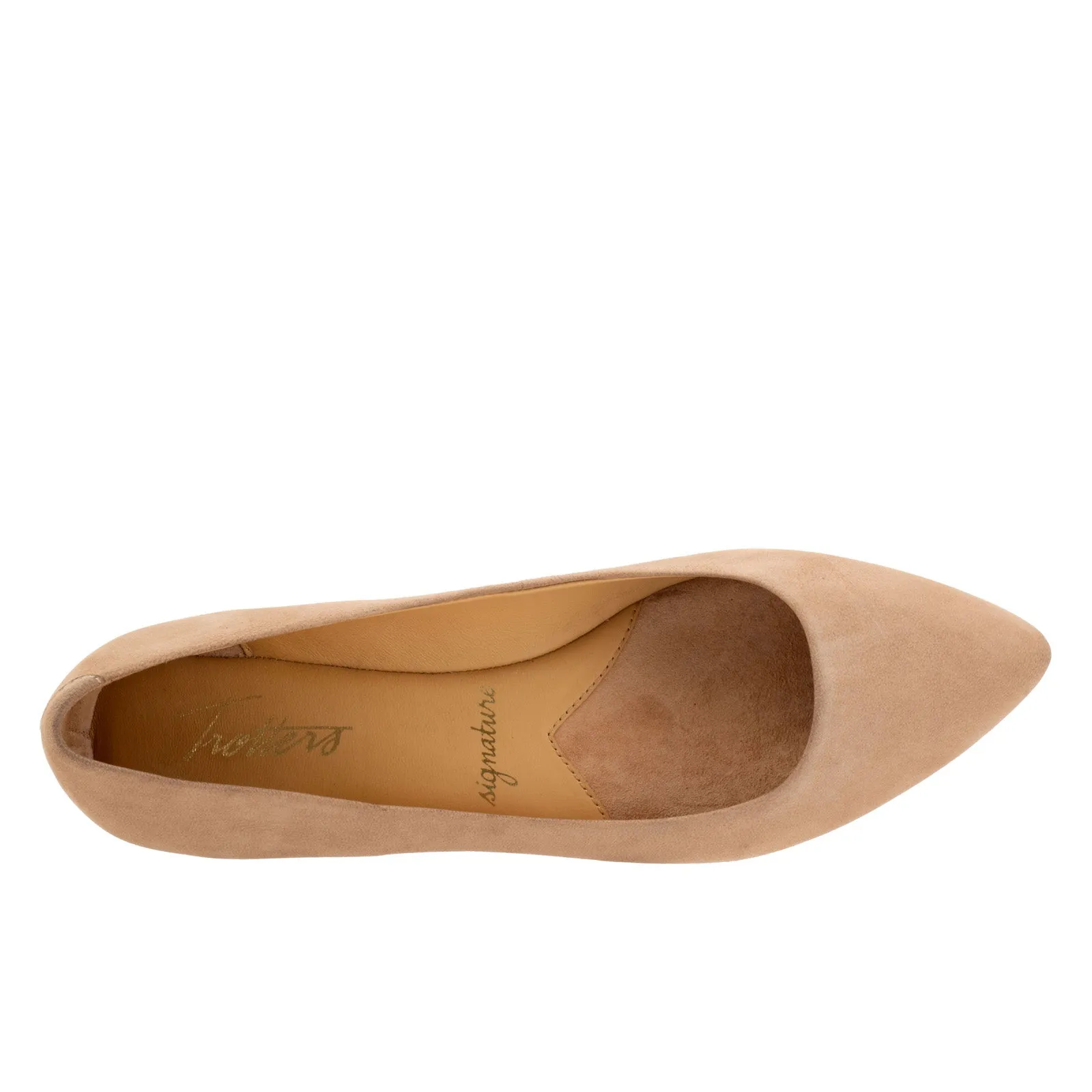 Trotters Estee T1556-107 Womens Brown Nubuck Slip On Loafer Flats Shoes