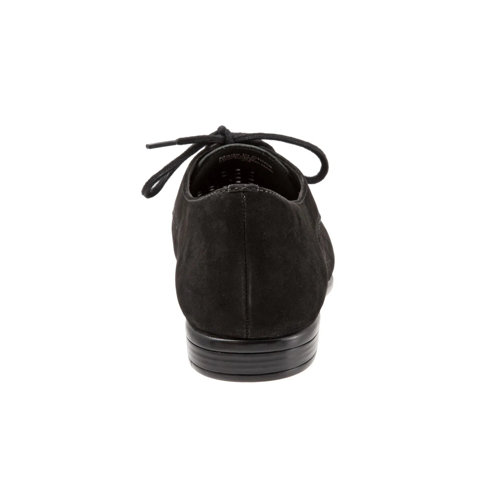 Trotters Lizzie Perf T1910-036 Womens Black Narrow Leather Loafer Flats Shoes