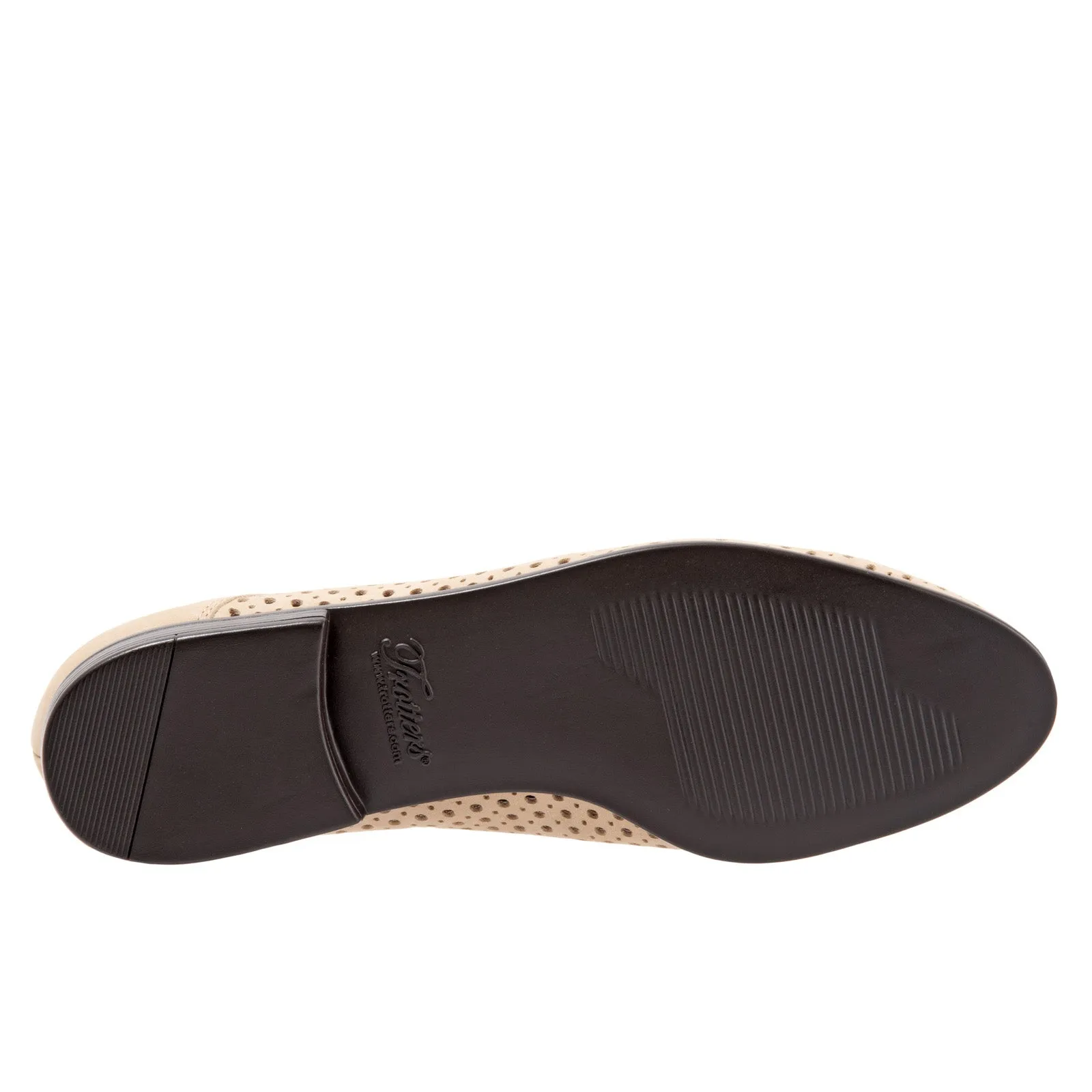 Trotters Lizzie Perf T1910-277 Womens Beige Narrow Loafer Flats Shoes