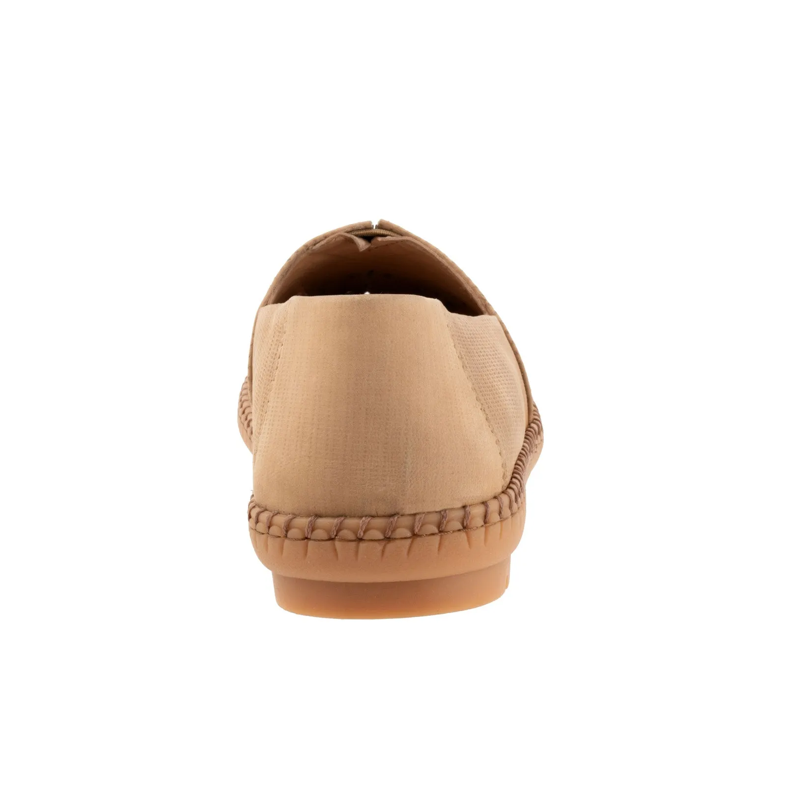 Trotters Ruby Perf T2320-236 Womens Brown Nubuck Slip On Loafer Flats Shoes