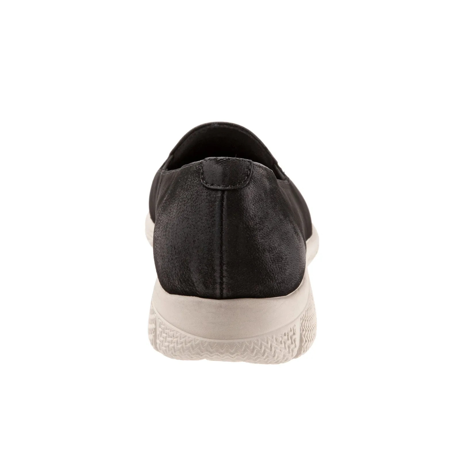 Trotters Universal T2110-036 Womens Black Wide Nubuck Loafer Flats Shoes