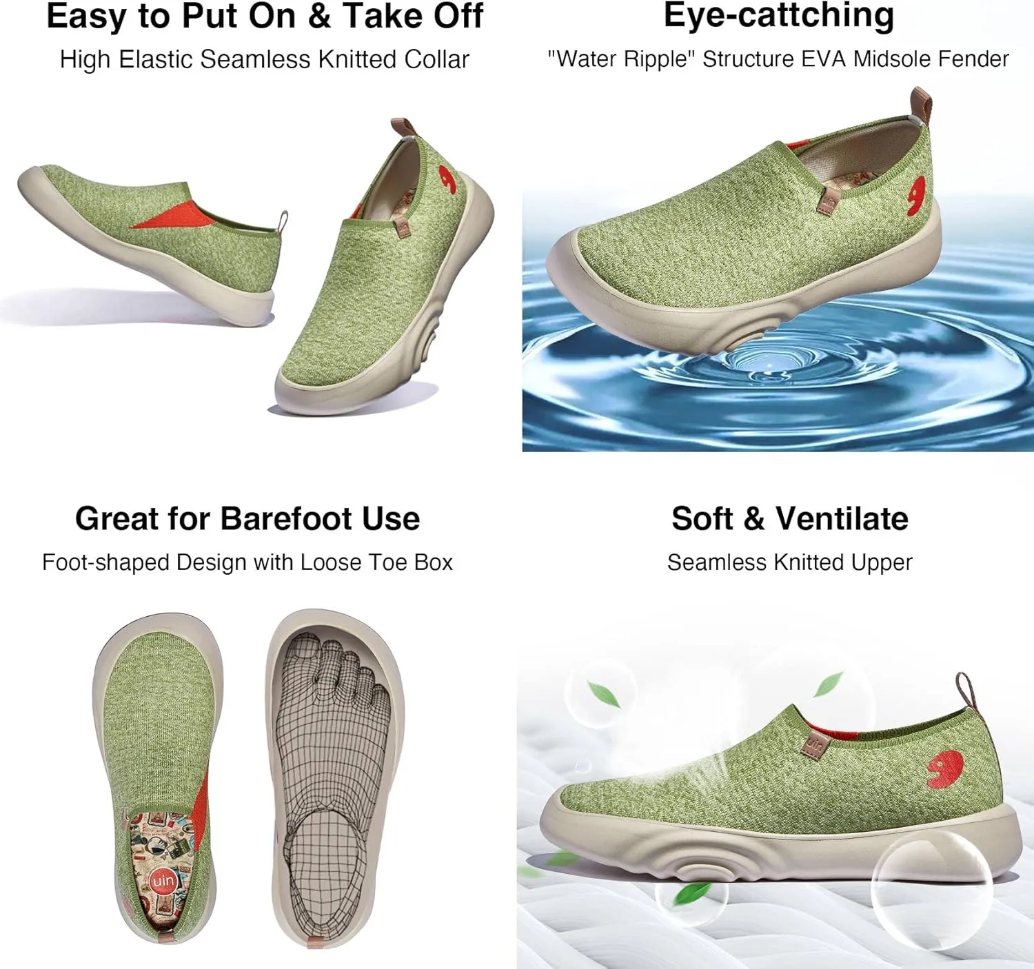 UIN Women's Art Travel Walking Shoes Slip On Casual Lightweight Fashion Sneaker Toledo ⅩⅤ