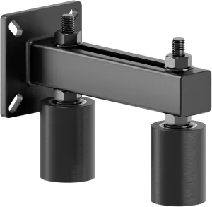 Universal Heavy Duty 3" Slide Gate Guide Roller, Steel Thickening Sliding Gate Kit and Hard Nylon Rollers，Rugged and Resistant to Corrosion and Rust，Tipping for Sliding Rolling Gates Up to 4"