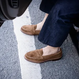 Unlined Suede Penny Loafer 6243F | Snuff - Van Last