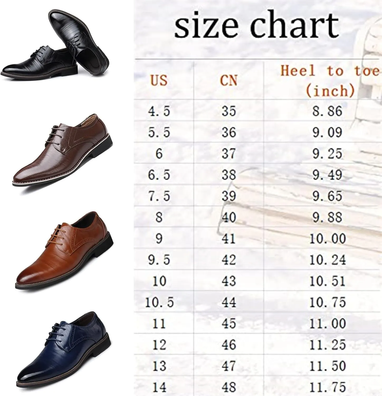 UOQAPRE Men's Oxfords Formal Dress Shoes Classic Oxford Dress Shoes Formal Business Full Leather Shoes for Men