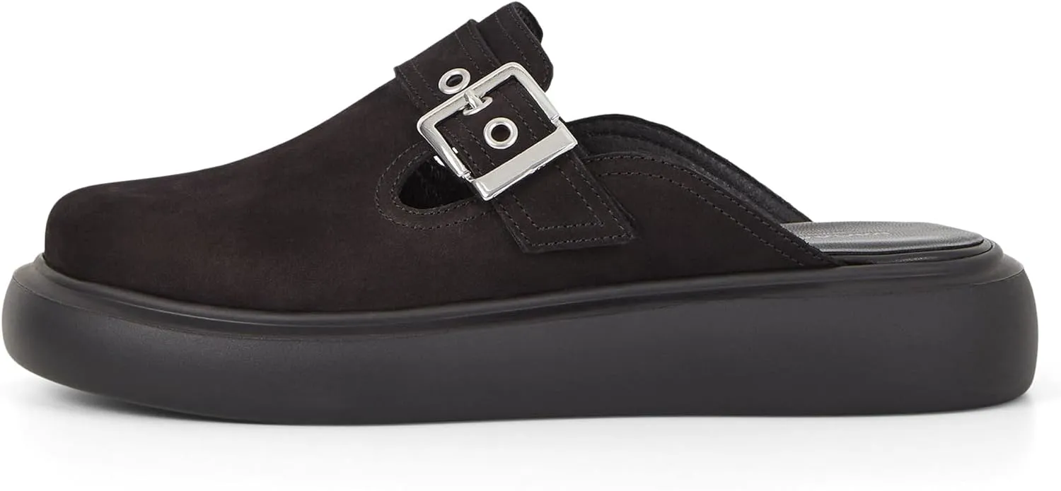 Vagabond Women's Blenda Leather Buckle Mules Uwabaki Shoe