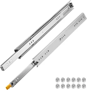 VEVOR Drawer Slides 30inch, 1 Pair Locking Drawer Slides 250lbs Load Capacity, Side Mount Ball Bearing, 3-Fold Full Extension