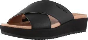 Vionic Women's Tropic Hayden Platform Sandal - Ladies Slide with Concealed Orthotic Arch Support Black 6.5 W US