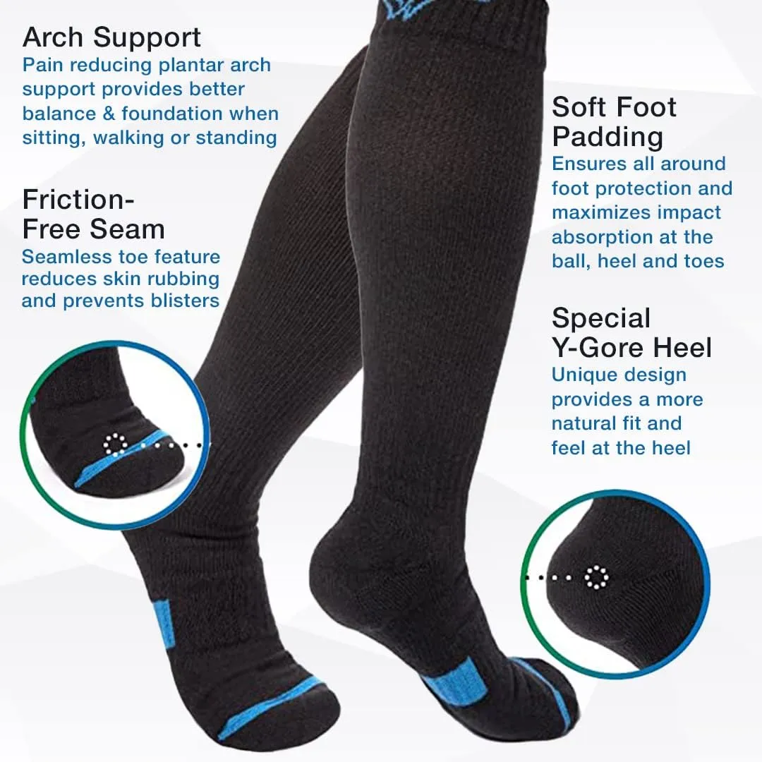 Wanderlust Everyday Use Compression Socks - Support Stockings for Men & Women
