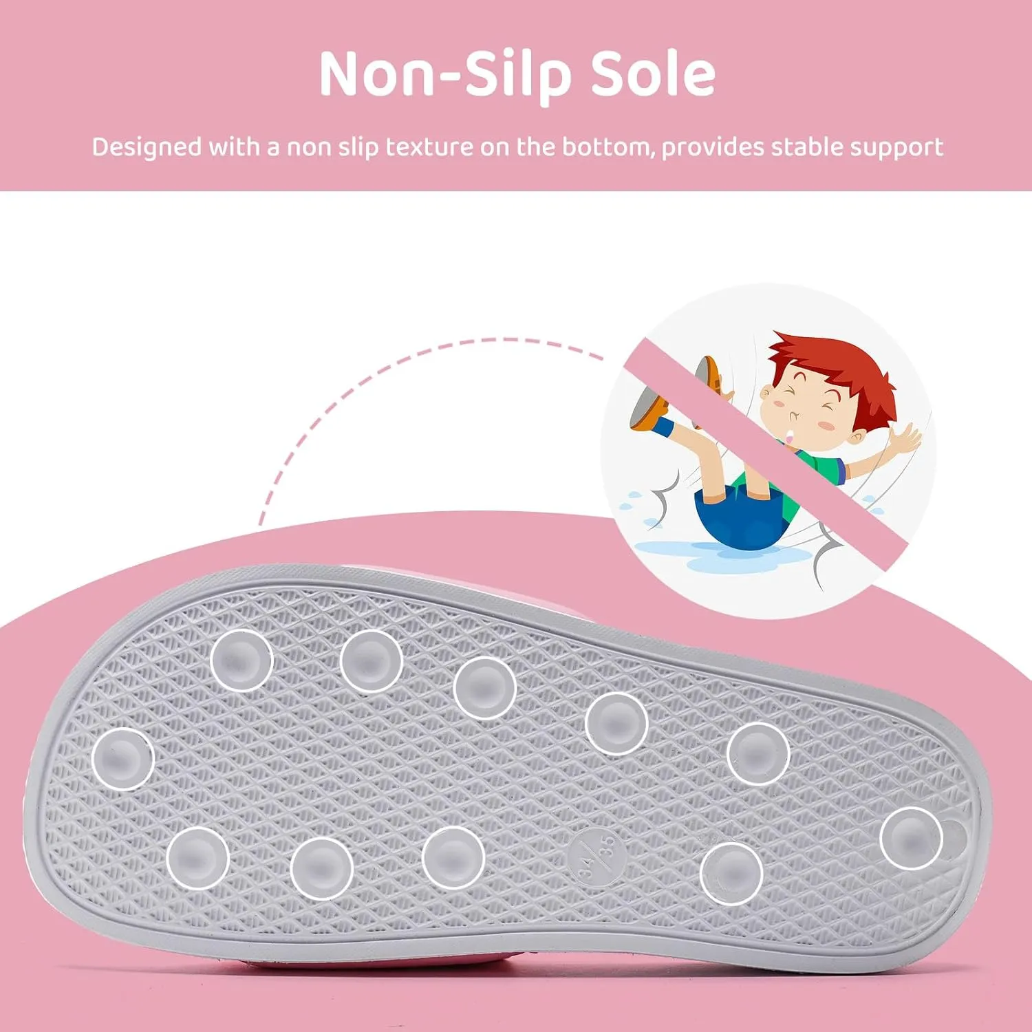 WateLves Girls & Boys Slide Sandals Kids Summer Slippers Slip On for Outdoor Beach Pool Shower (Little Kid/Big Kid)