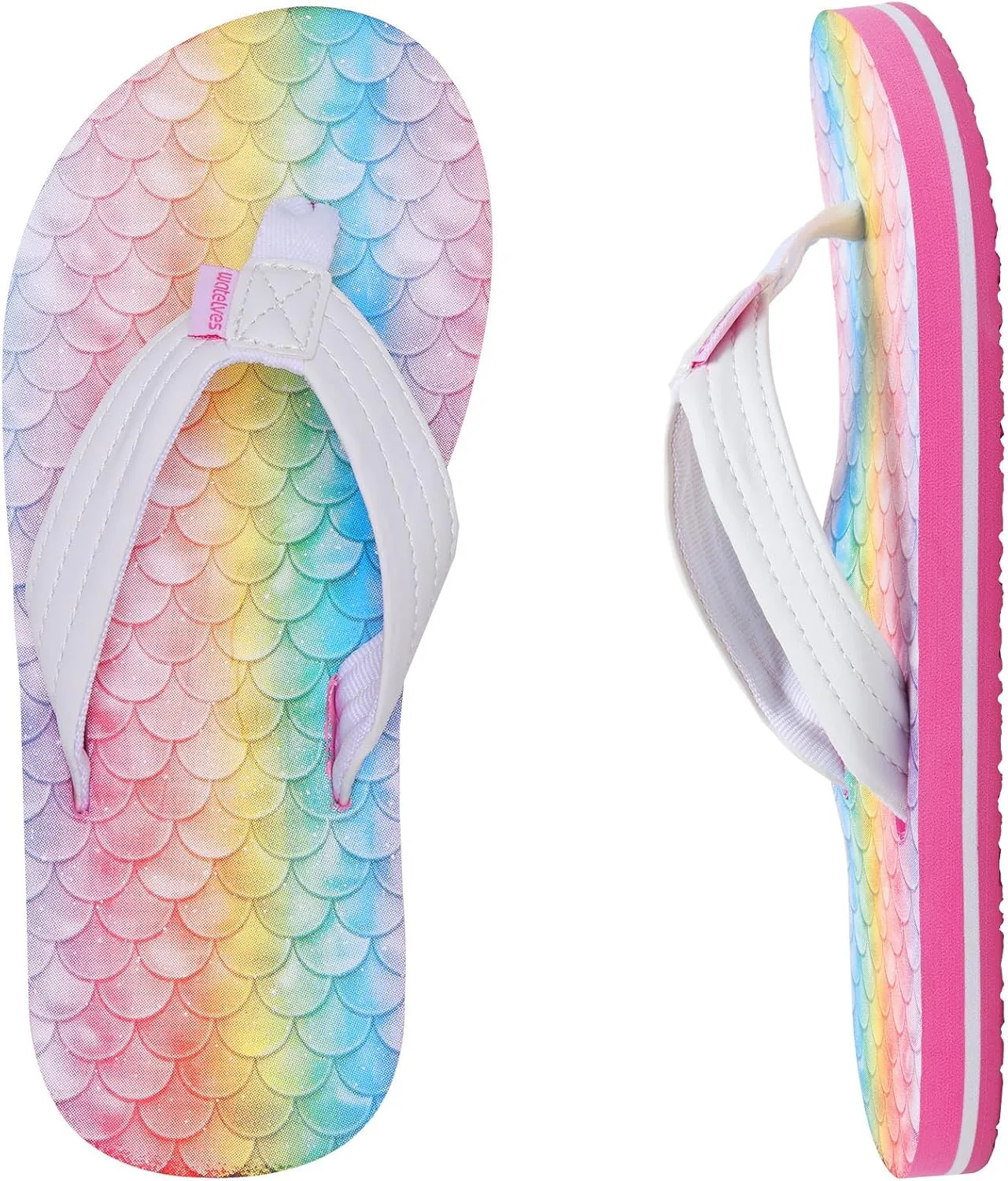 WateLves Kids Flip Flops Boys Girls Sandals Youth Big Kid Summer Slip on Thong Slide Sandals for Beach Pool Shower Little/Big Kid