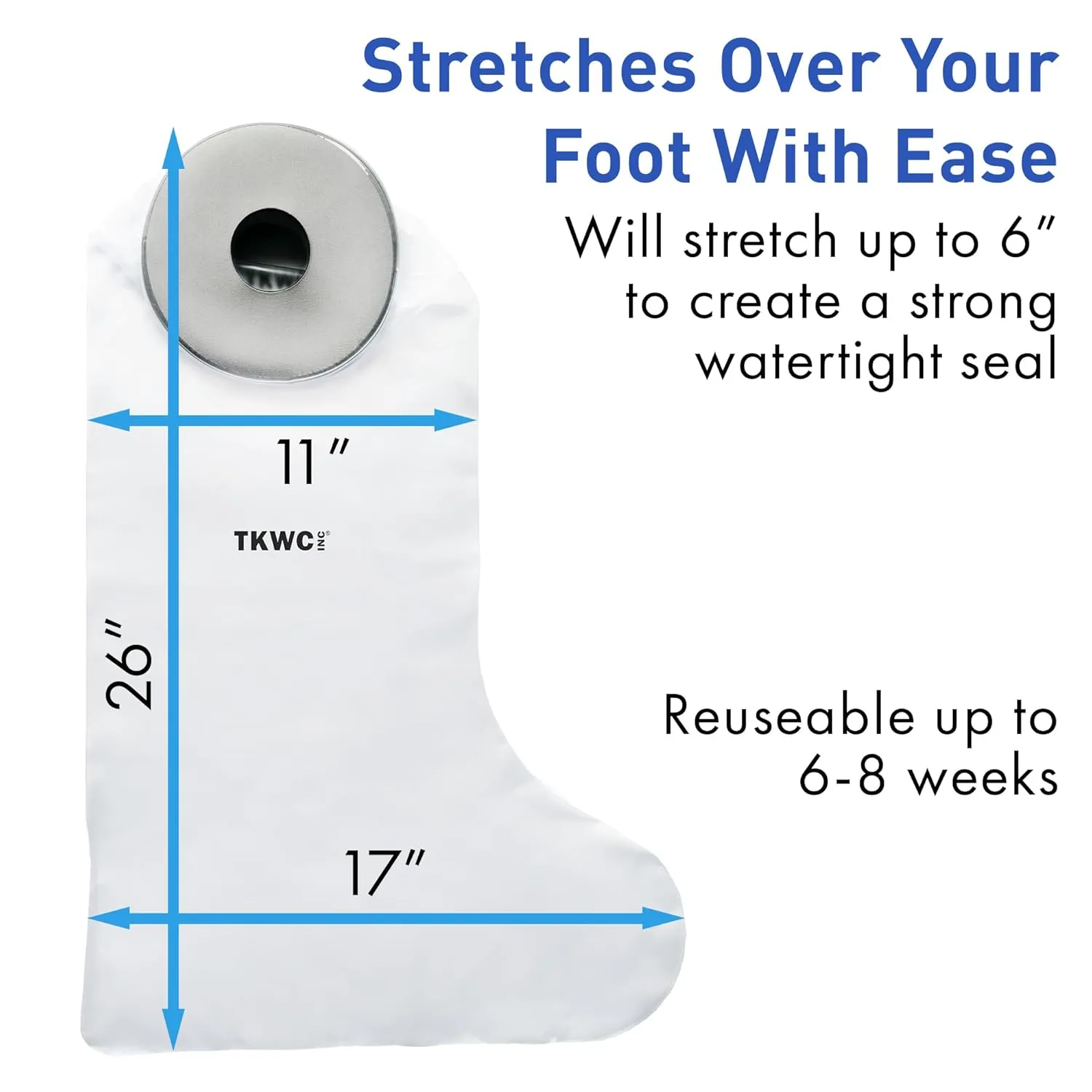 Water Proof Leg Cast Cover for Shower - Watertight Foot Protector (Half Leg (Soft))