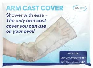 Water Resistant Arm Cast Cover for Shower, Cast Shower Bag for Wounds and Bandages, Injury Protector for Adults, Surgery Recovery Supplies, Large Arm Cover