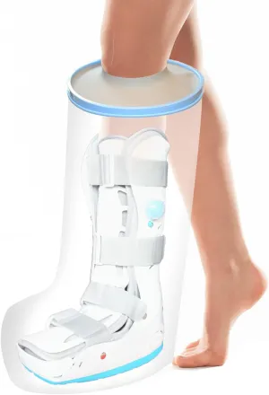Waterproof Leg Cast Covers for Shower Extra Large Wide, KT2103-WL Watertight Shower Protector for Foot Surgery, Plus Size Adults, Large Casts, Fracture and Cast Boots