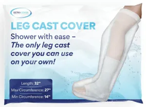 Waterproof Leg Cover For Shower, Cast Shower Cover for Wounds and Bandages, Leg Cast and Injury Protector for Adults, Surgery Recovery Supplies