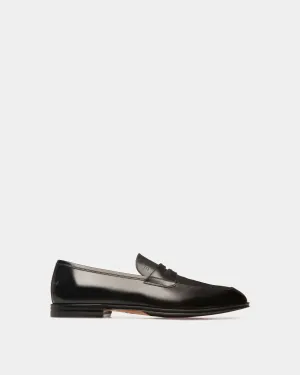 Webb Men's Calf Leather Penny Loafer In Black
