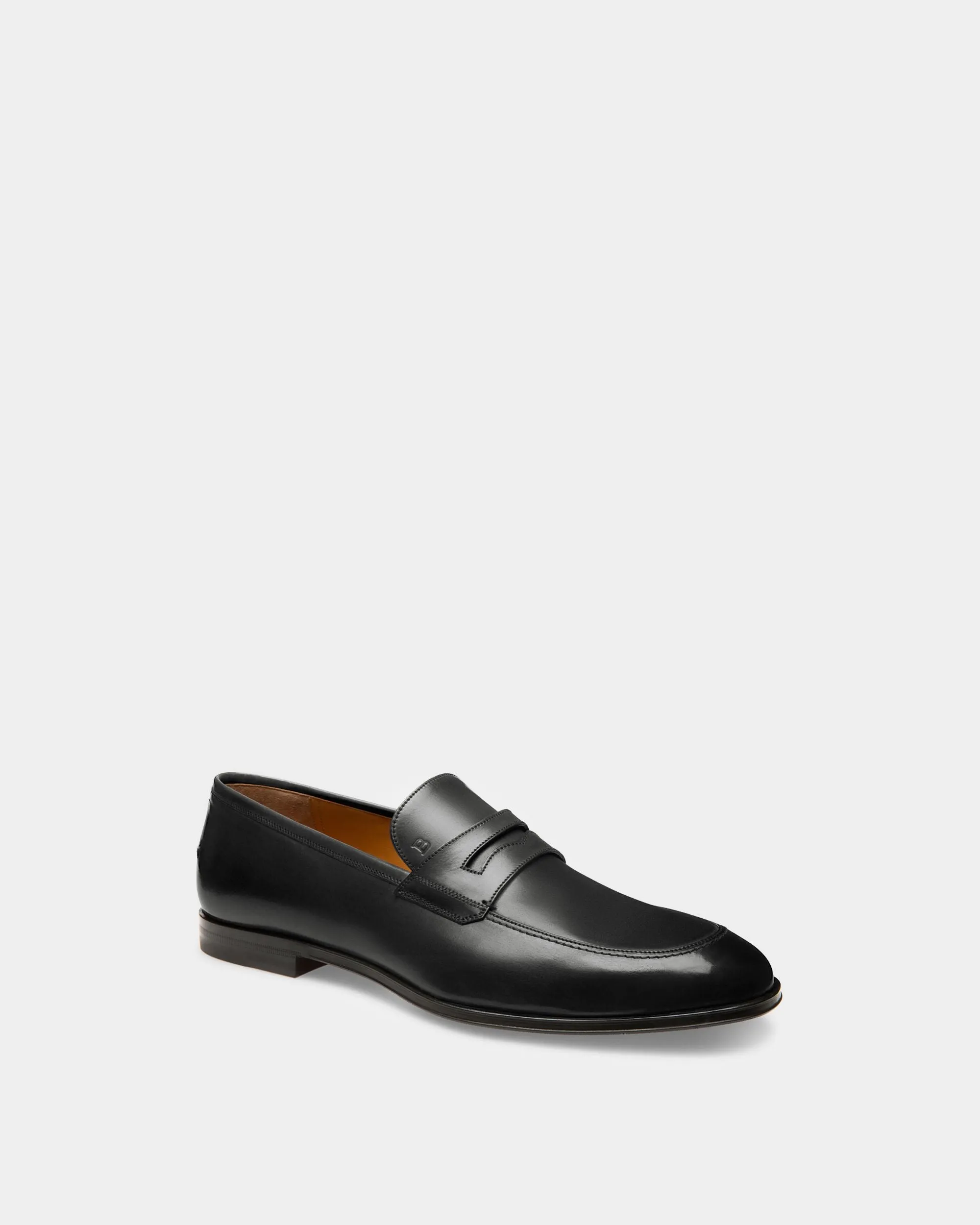 Webb Men's Calf Leather Penny Loafer In Black